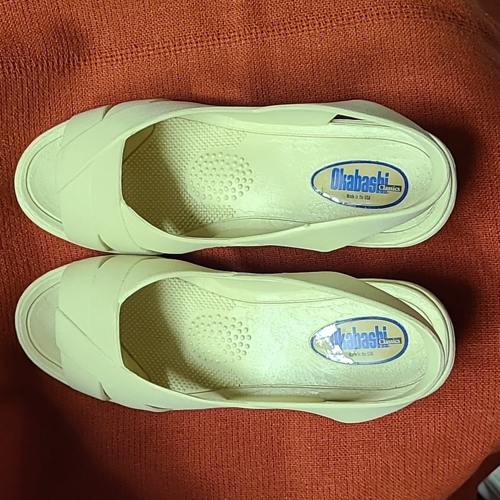 💥CLEARANCE💥NWOT Okabashi Classics Slingback Beach Shower Sandals Sz L - Picture 6 of 7